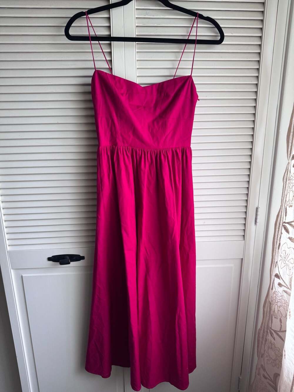 Reformation Hot Pink Midi Dress